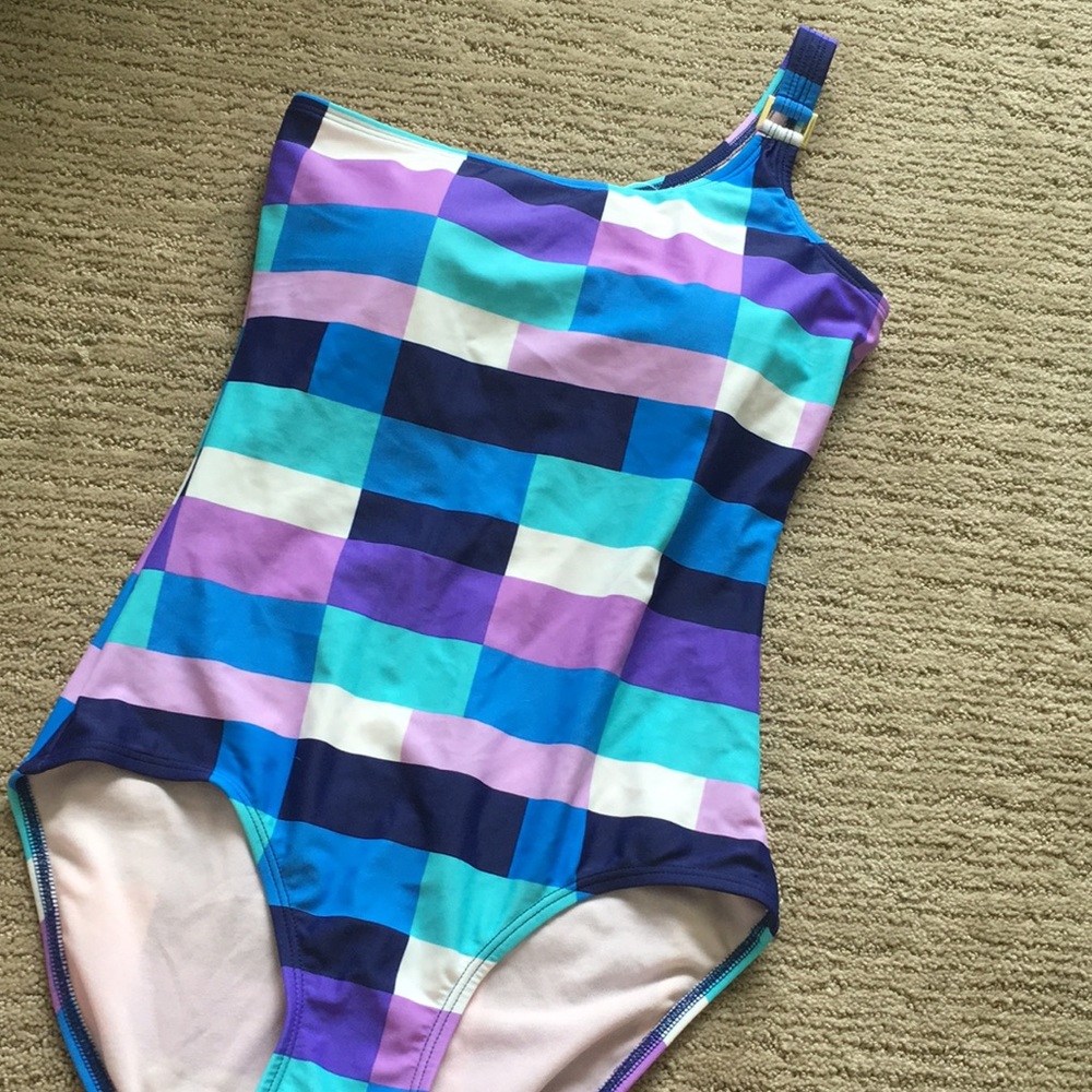 NWT lime ricki one shoulder one piece